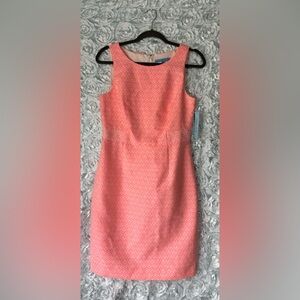 NWT Antonio Melani Aubrey Coral Tropical Sleeveless Sheath Women’s  Dress Size 6
